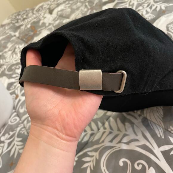 Mt. Bachelor Mischa wool baseball hat black adjustable men stylised eye patch - Picture 6 of 7